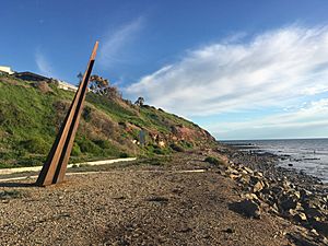 Contemplation artwork Marino Rocks beach