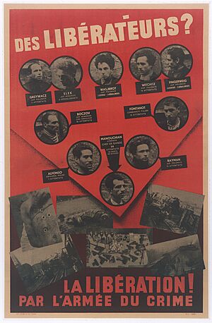 Des libérateurs? La libération! Par l'armée du crime - L'Affiche rouge (FTP-MOI - réseau Manouchian)