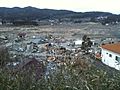 Devastation after tsunami in Rikuzentakata