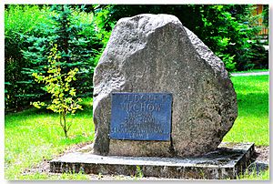 Erinnerungsstein und Denkmal für den Arzt Rudolf Virchow in 78-300 Swidwin (Schivelbein)