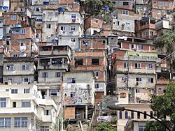 Favela not far from Copacabana