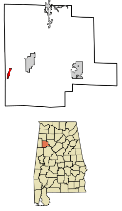 Location of Belk in Fayette County, Alabama.