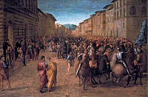 Francesco granacci, entrata di Carlo VIII a Firenze