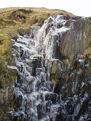 Galloway Hills frozen waterfall
