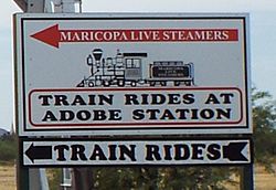 Glendale-Sahuaro Central Railroad Museum-MLS Adobe station sign