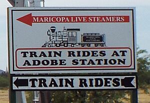 Glendale-Sahuaro Central Railroad Museum-MLS Adobe station sign