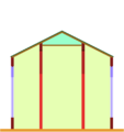 Hall church horizontal & sloping