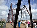 Hays Street Bridge with pedestrians