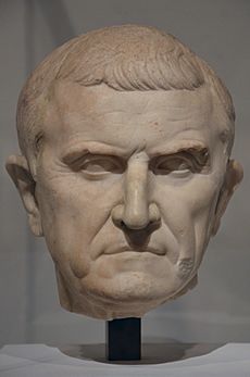 Head of Marcus Licinius Crassus, middle of 1st century BC, from Italy, Moi, Auguste, Empereur de Rome exhibition, Grand Palais, Paris - 14649017884