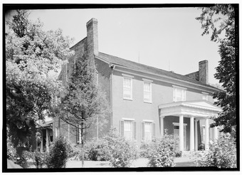 Historic American Buildings Survey, Lester Jones, Photographer August 21, 1940 VIEW FROM SOUTHEAST. - Cleveland Hall, Hermitage, Davidson County, TN HABS TENN,19-NASH.V,5-1.tif