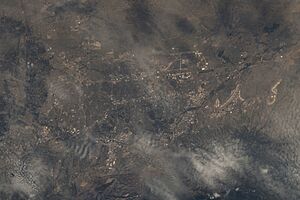 ISS067-E-170859 Colorado Springs through the clouds