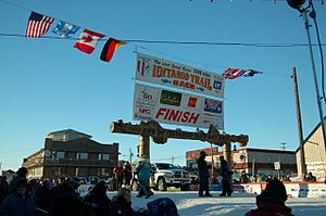 Iditarod finish line