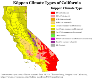 Köppen Climate Types California