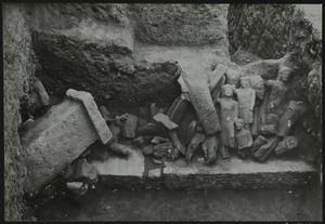 Kition. The cult room. Statues in situ