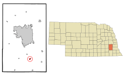 Location of Hickman, Nebraska