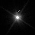 Makemake moon Hubble image with legend (cropped)