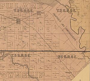 Map excerpt of southern San Joaquin County, California 1895