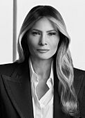 Melania Trump’s Official White House Portrait (2025) (much further cropped)