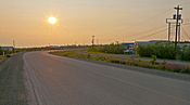 Midnight sun over the Dempster Highway