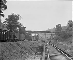 Miners walking home. Raven Red Ash Coal Company, No. 2 Mine, Raven, Tazewell County, Virginia. - NARA - 541111