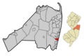 Monmouth County New Jersey Incorporated and Unincorporated areas Belmar Highlighted