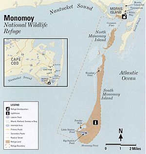 Monomoy Island USA map