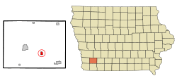 Location of Stanton, Iowa