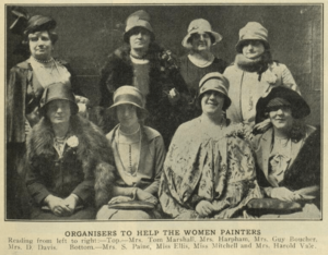 Mrs Tom Marshall (top left), artist, art patron and supporter of women painters in Australia