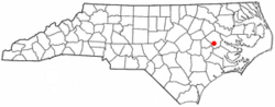 Location of Ayden, North Carolina