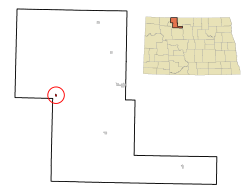 Location of Tolley, North Dakota