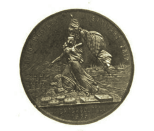 Northwestern Sanitary Fair medal - reverse (Proceedings, 1897)