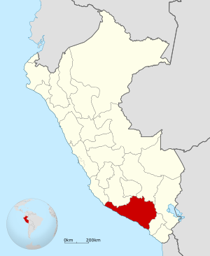 Location of the Department of Arequipa in Peru