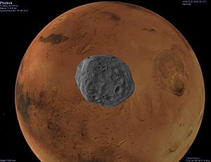 Phobos et Mars (Celestia)