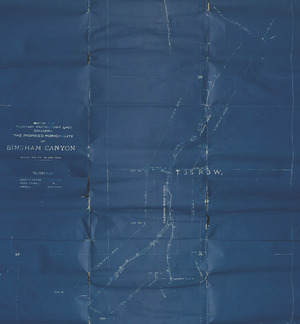 Plat Map of the proposed Bingham Canyon twon as part of the incorporation records, 1904