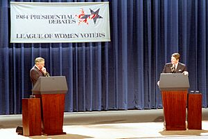 President Ronald Reagan and Walter Mondale During The Presidential Debate on Foreign Policy in Louisville Kentucky - DPLA - 96a972f6a0bc842daa9d4c783e8616c3