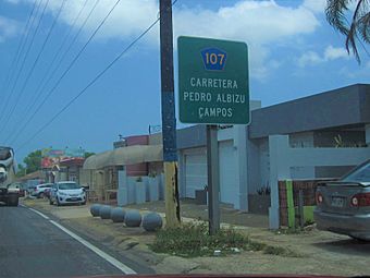 Puerto Rico Highway 107 towards Crash Boat Beach