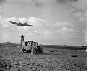 RAF Meteor at Melsbroek Belgium 1945 IWM C 5658