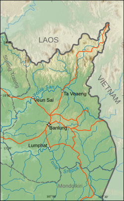 Ratanakiri physical map