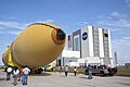 STS-135 External Tank ET-138 in front of the VAB