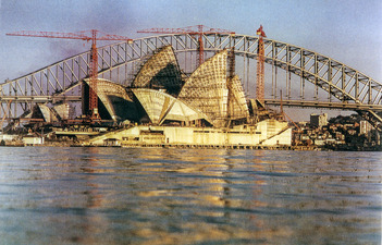 SYDNEY OPERA HOUSE under construction circa 1965