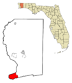 Santa Rosa County Florida Incorporated and Unincorporated areas Gulf Breeze Highlighted