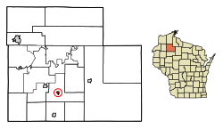 Location of Radisson in Sawyer County, Wisconsin.