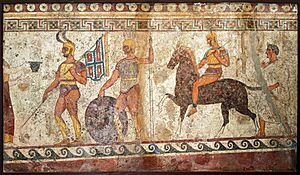 Scène du retour du guerrier - Carafa di Noja, Nola - Musée archéologique national de Naples - inv 9364
