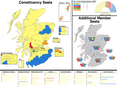 Scottish Parliament election map 2021