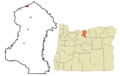 Sherman County Oregon Incorporated and Unincorporated areas Rufus Highlighted