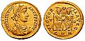 Solidus Valentinian II trier RIC 090a