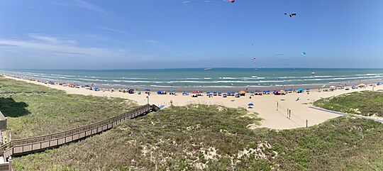 South Padre Island beach panorama