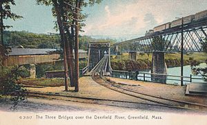 The Three Bridges over the Deerfield River, Greenfield, Mass. - G 21317 -
