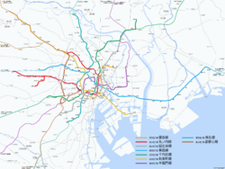 Tokyo metro map ja - Tokyo Metro lines.png