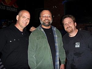 Troika Games' Founders (left to right) Jason D. Anderson, Tim Cain and Leonard Boyarsky